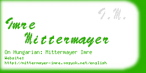 imre mittermayer business card